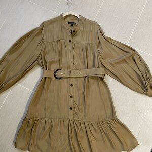 Banana Republic Tan Long Sleeve Dress